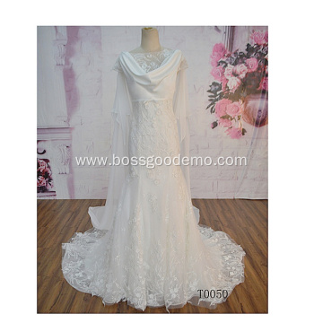 Cheap Wholesale Simple Sexy Mermaid Bridal white wedding gown bride